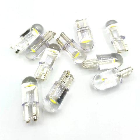 10x 2021 Newest W5W Led T10 Car Light COB Glass 6000K White Auto Automobiles License Plate Lamp Dome Read DRL Bulb Style 12V