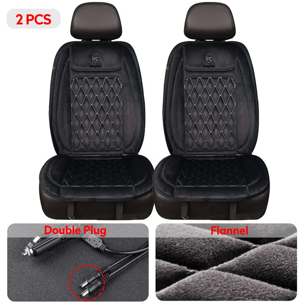 Heated Car Seat Cover 12V Universal Car Seat Heater 30'S Fast Heating Pad Thicken Car Heated Seat Cushion Warm Seat Protector