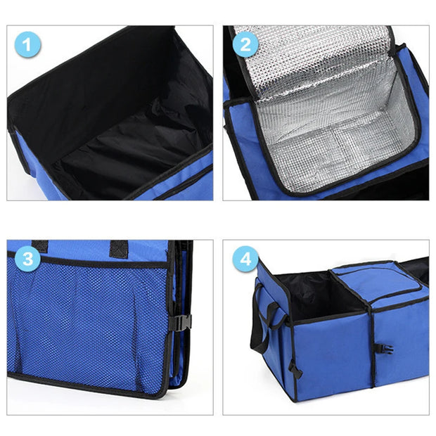 Car Trunk Organizer Universal Car Soft Felt Storage Box Cargo Container Box Trunk Bag Stowing Tidying Holder Multi-Pocket