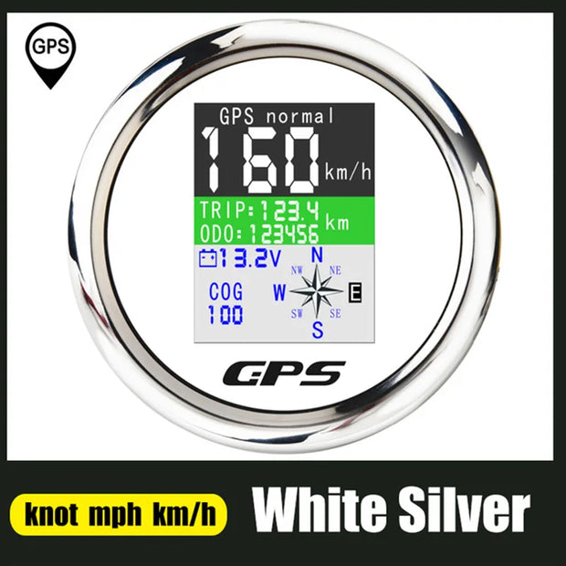 85mm GPS Speedometer Odometer Adjustable Trip ODO COG Voltmeter TFT Screen Speed Gauges For Motor Yacht Boat Car Outboard Engine