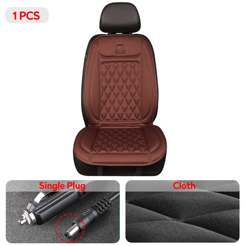 Heated Car Seat Cover 12V Universal Car Seat Heater 30'S Fast Heating Pad Thicken Car Heated Seat Cushion Warm Seat Protector