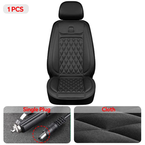 Heated Car Seat Cover 12V Universal Car Seat Heater 30'S Fast Heating Pad Thicken Car Heated Seat Cushion Warm Seat Protector