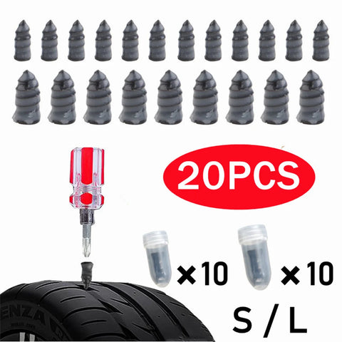 20PCS Tyre Repair Nail Repair Rubber Self-tapping Screws Tire Studs Vacuum Motorcycle Tire Puncture Spikes Repair of Car Tires