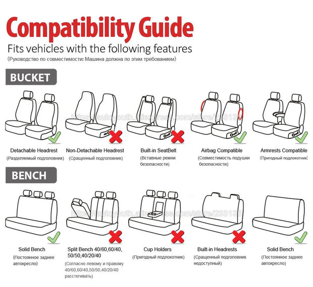 AUTOYOUTH Car Seat Cover Detachable HeadrestsPolyestor Universal Seat Covers For Car For WARTBURG 353 Tourist For VECTOR M12