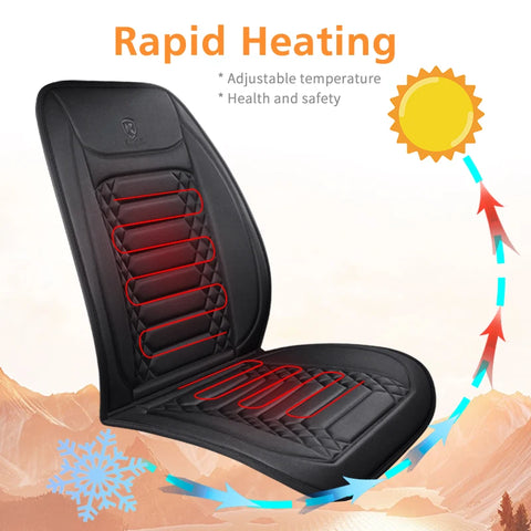 1/2pcs Winter Heated Car Seat Cover 12V Heating Warmer Car Seat Cushion Auto Universal Car Seat Protector Cloak Cover Pads Set