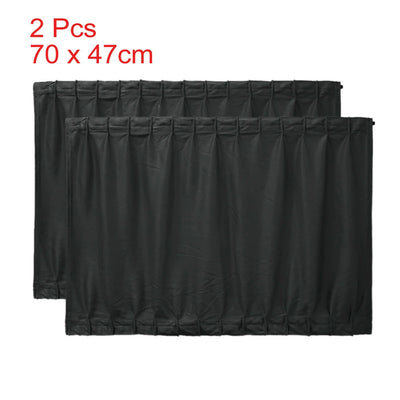 2PCS 70*47CM Car Side Window Sunshade Curtains Auto Windows Sun Visor Blinds Cover Adjustable