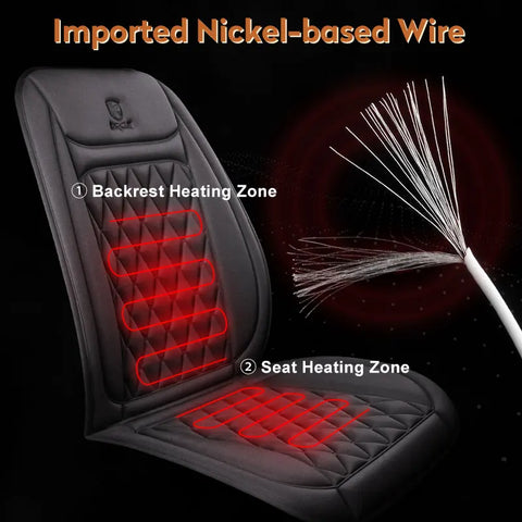 Heated Car Seat Cover 12V Universal Car Seat Heater 30'S Fast Heating Pad Thicken Car Heated Seat Cushion Warm Seat Protector