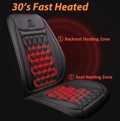 12-24v Heated Car Seat Cover 30' Fast Car Seat Heater Cloth/Flannel  Heated Car Seat Protector 25W Seat Heating Cover Car Seat