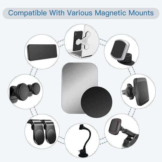 Thin Metal Plate For Magnetic Car Phone Holder Iron Sheet Sticker Disk For Magnet Tablet Desk Phone Car Stand Mount Round