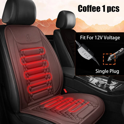 1/2pcs Winter Heated Car Seat Cover 12V Heating Warmer Car Seat Cushion Auto Universal Car Seat Protector Cloak Cover Pads Set