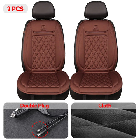 Heated Car Seat Cover 12V Universal Car Seat Heater 30'S Fast Heating Pad Thicken Car Heated Seat Cushion Warm Seat Protector