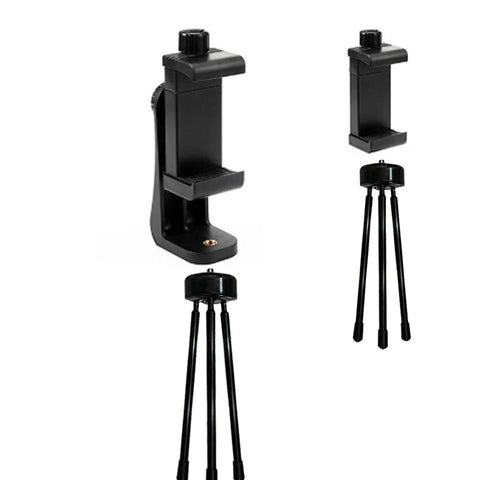 360 Degree Mobile Phone Clip Compatible With All 1/4 Screw Cellphone Holder Tripod Mount Desk Tripod Adapter For Samsung iphone