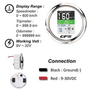 85mm GPS Speedometer Odometer Adjustable Trip ODO COG Voltmeter TFT Screen Speed Gauges For Motor Yacht Boat Car Outboard Engine