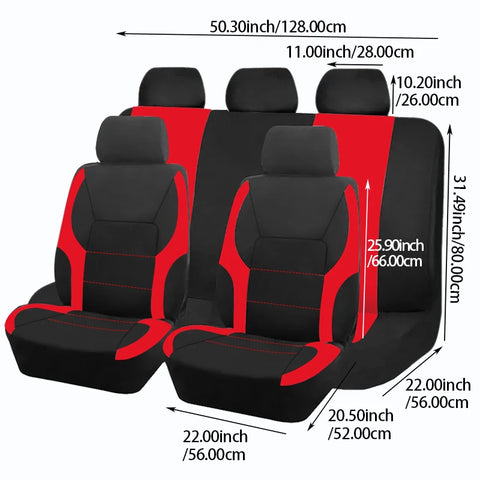 Universal Polyester Car Seat Covers Sporty Design Fit For Most Car Suv Truck Four Season Seat Cover For Car Accessories Interior