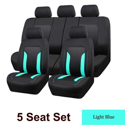 Universal Mesh Car Seat Cover Set Voiture Accessories Interior Unisex Fit Most Car SUV Track Van With Zipper Airbag Compatible