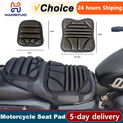 2 Pack Motorcycle Seat Pad 3D Comfort Gel Cushion Seat Breathable Universal Shock Absorbing Seat Cover for Advanced Mountain