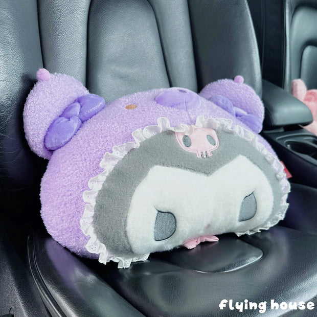 Sanrio Hello Kitty Headrest Cushion Car Seat Cartoon Kuromi My Melody Cinnamoroll Pom Pom Purin Pillow Comfortable Home Decor