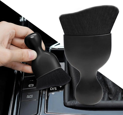 Car Interior Cleaning Brush Center Console Clean Tool Air Outlet Cleaning Soft Brush with Shell Car Crevice Dust Removal Brush