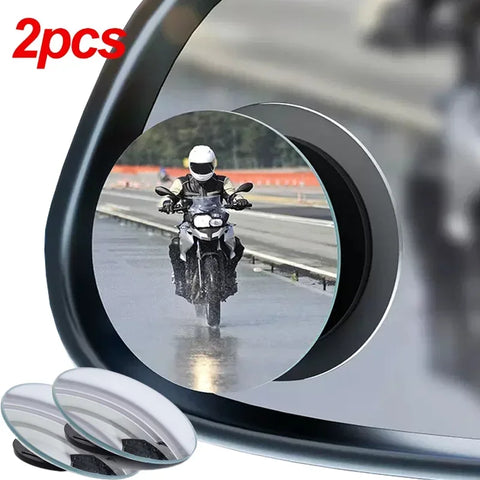 2pcs Car Blind Spot Mirror 360 Degree Adjustable Wide Angle Auxiliary Rearview Convex Mirror Universal Auto Car Auxiliary Mirror