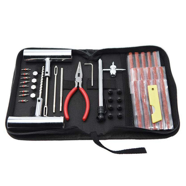 Auto Bike Tire Repair Car Tire Repair Tool Tyre Repair Kit Studding Tool Set 45 PCS Motorcycle Car Accessories Puncture Plug Set