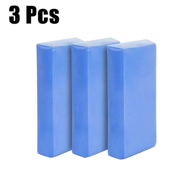 3pcs Car  Clay Cleaning  Bar Detailing  Waxing Polish Treatment Fine Grade Powerful Decontamination Of Volcanic Grinding Mud