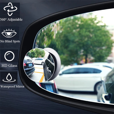 Blind Spot Rear view mirror 360 Wide Angle Round mirror Adjustable Convex Blind Spot Mirror Side Rearview Mirror Car Accessories