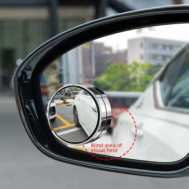 2pcs Car Auxiliary Rearview Mirror Suction Cup Mount 360 Degree Rotation Blind Spot Mirror Car Reversing Mirrors