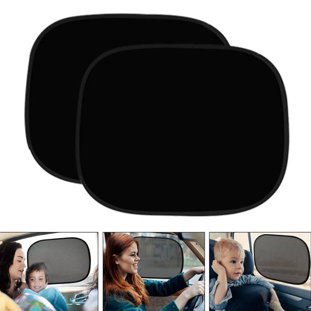 2PCS Car Sun Shade UV Protection Windscreen Sunshade Auto Window Sun Visor Protection Car Curtain Window Film Electrostatic Film