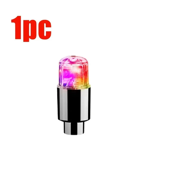 4/1Pcs Colorful LED Wheel Valve Lights Motorcycle Car Wheel Tire Valve Caps Universal Dustproof Bicycle Valve Cover