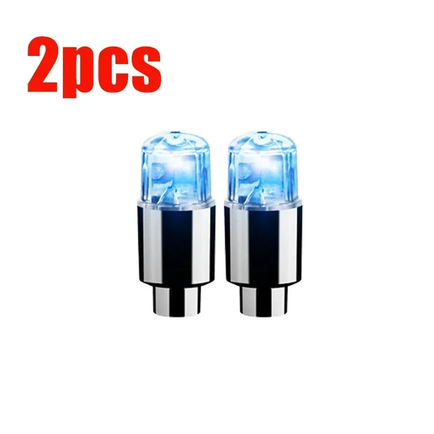 4/1Pcs Colorful LED Wheel Valve Lights Motorcycle Car Wheel Tire Valve Caps Universal Dustproof Bicycle Valve Cover