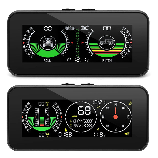 New M50 Slope Meter Display GPS+BDS Dual System Head Up Display M60 HUD Intelligent Inclinometer Off-road 4X4 Car Accessories