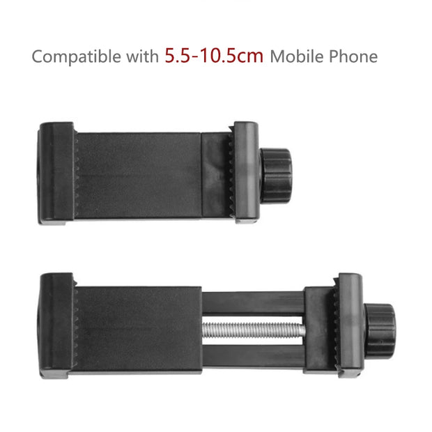 Tripod Phone Holder Mount Adapter with 1/4 Inch Screw Mobile Smartphone Clip Support Cellphone Clamp Support for Iphone Samsung