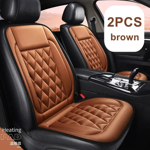 2PCS Car Winter Seat Set Heating 12v Driver Seat Cover Car Thermal Cushion Vehicle Heated Seats Heated Car Heating Cushion