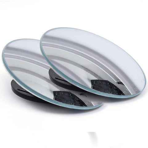 2Pcs Round Frame Convex Blind Spot Mirror Safety Driving Wide-angle 360 Degree Adjustable Clear Rearview Mirror Car Accessories