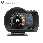 HUD A501 OBD2 Car Head Up Display Smart Car Water&Oil Temp Turbo RPM Gauge Digital Odometer Security Alarm Auto Meter Up Display