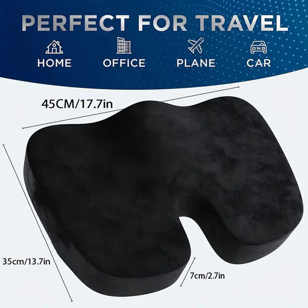 Travel Seat Cushion Memory Foam U-Shaped Pillow for Chair Cushion Pad Car Office Hip Support Massage Orthopedic Pillow