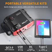 UTRAI 4 In 1 2000A Jump Starter Power Bank 16000mAh 150PSI Air Compressor Tire Pump Portable Charger Car Booster Starting Device