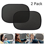 Car Window Shade 2 Pack 44x36cm Cling Sunshade for Car Windows Sun Glare UV Rays Protection for Child Baby Side Window Sun Shade