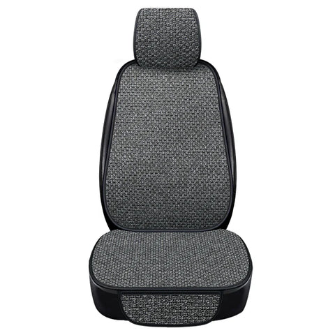 Car Seat Cover Front Rear Flax Seat Protect Cushion Automobile Seat Cushion Protector Pad Mat Backrest Headrest Auto Interior