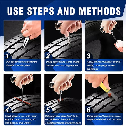 ZFOUEK Car Tire Repair Tool Tire Repair Kit Studding Tool Set Auto Bike Motorcycle Tire Repair Puncture Plug Car Accessories