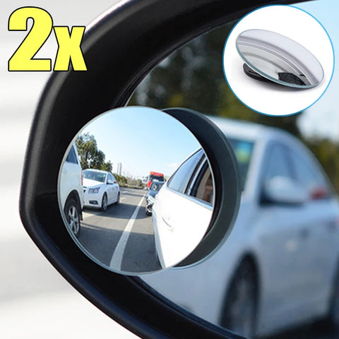 Car Rear View Mirror Auxiliary Blind Spot Mirror Ultra Clear 360 Degree Adjustable Wide Angle Car Reverse Borderless Mirrors