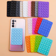 2PCS Double Side Silicone Pad For Mobile Phone Fixture Suction Cup Backed Adhesive Silicone Rubber Sucker Pad For Fixed Pad