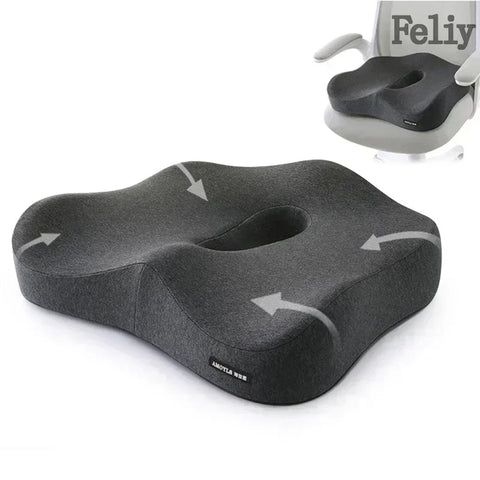 Memory Foam Car Seat Support Waist Cushion Massage Lumbar Orthopedic Pillow Office Chair Buttock Cushion Pain Relief Pillow Sets