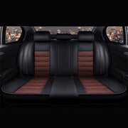 Univers Car Full Seat Cover PU Leather Car Seat Protector Design Airbag Front&Rear Split Bench Compatible Cover Fit Most Car SUV