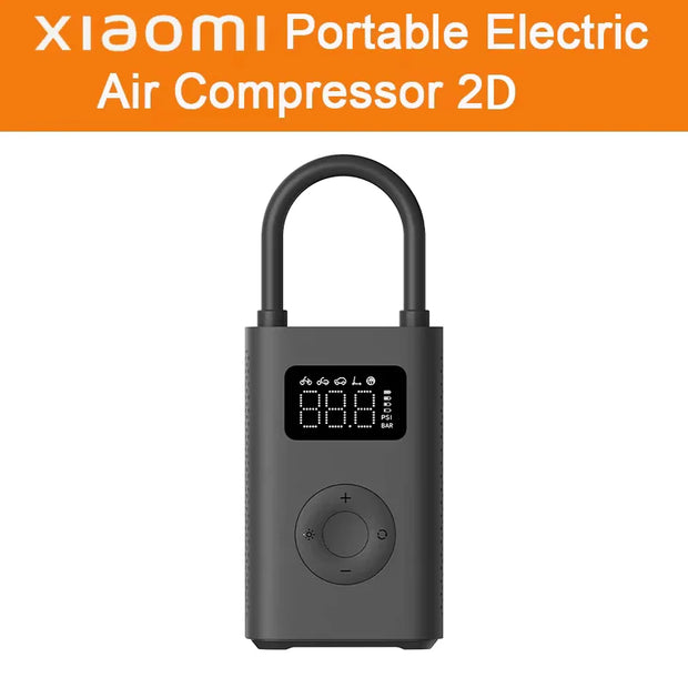 Xiaomi Mini Portable Air Pump 2 Mijia Electric Air Compressor Treasure 150PSI Type-C LED Multitool Inflator For Automotive Car S