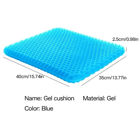 Car Gel Cooling Seat Cushion 3D Honeycomb Cool and Breathable Cool Ice Silk Car Home Office Chair Cushion Car Accessories