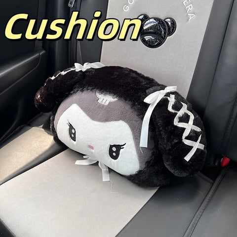 Sanrio Jirai Kei My Melody Headrest Seat Belt Cover Back Cushion Lolita Kuromi Cushion Sofa Bed Throw Pillow Decor Gifts Girl