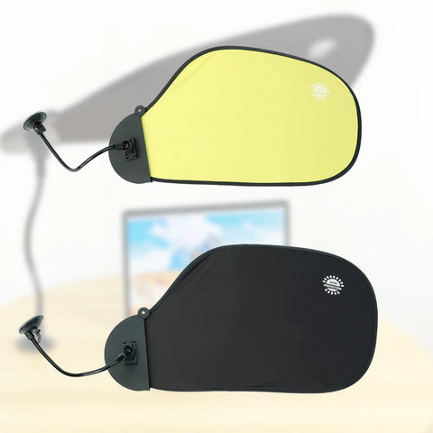 Laptop Sun Shade for Working Outside Anti-Glare Laptop Visor with Suction Cup Adjustable Bendable Office Desk Shade Folding Car