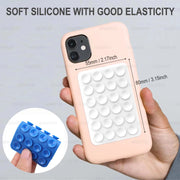 6-1Pack Mount Anti-Slip Hands-Free Colorful Silicone Stands Suction Phone Case Adhesive Sticky Cell Phone Strong Grip Holder