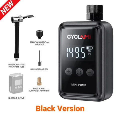 CYCLAMI HW125 Bicycle Electric Inflation Pump Mini Portable 150Psi High Pressure Air Inflator